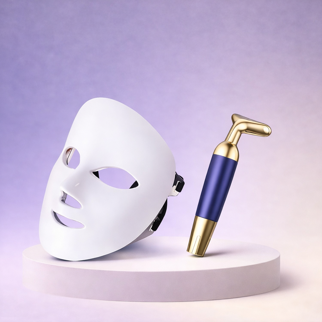 Máscara LED + Masajeador vibrador