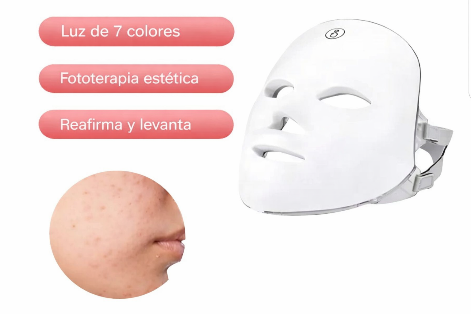 Máscara LED + Masajeador vibrador